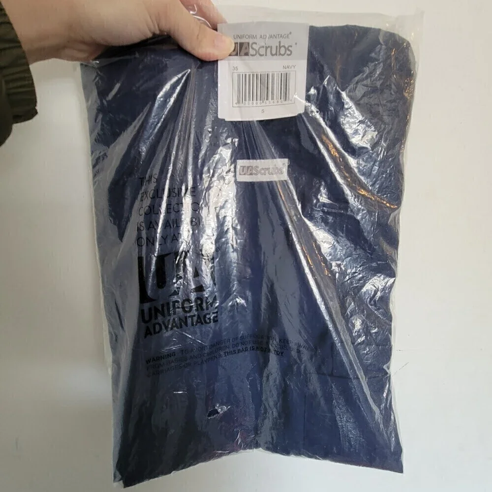 NEW UA Scrubs Navy Blue Men's Multi Pocket Drawstring Long Pants Size Small